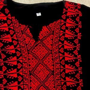 Egyptian Vintage Sinai dress, black maxi dress